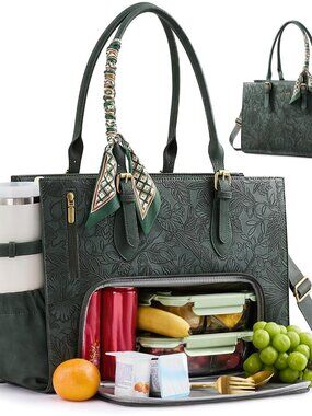 Work Tote Bag for Women with Lunch Compartment fits 15.6" Laptop